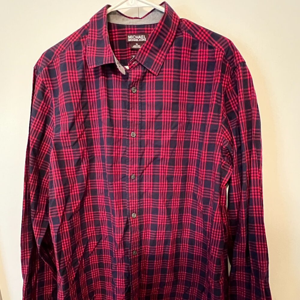 Michael Kors Men's Button Down Casual Shirt, XL Tailored Fit, All Cotton